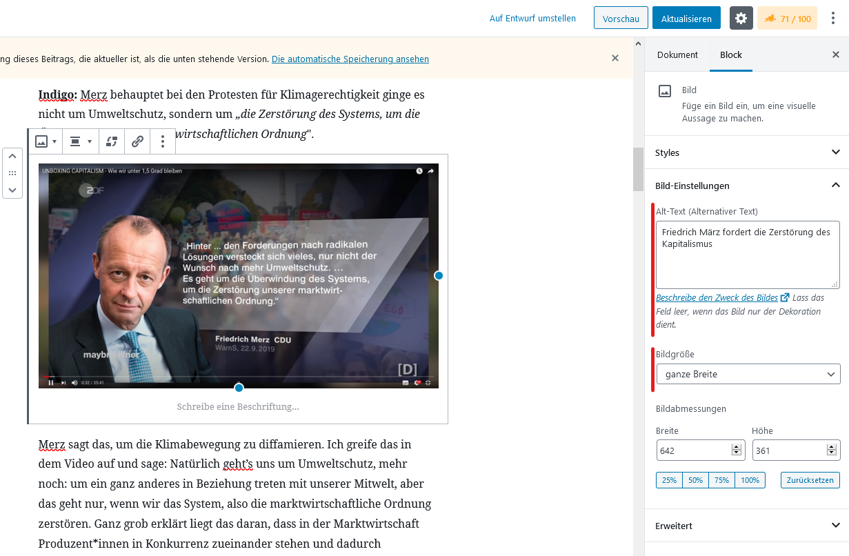 BILD: Image Metadaten ausfüllen